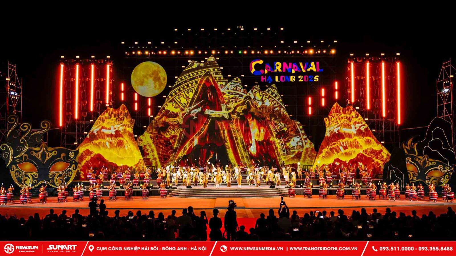 Thi công sự kiện sân khấu trên biển Carnaval 2025 tại Hạ Long, Quảng Ninh